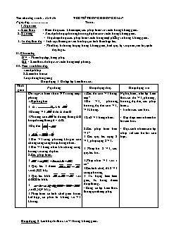 Giáo án Hình học lớp 10 - Tiết Véc tơ trong không gian (tiếp)