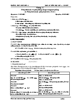 Giáo án Hình học lớp 11 cơ bản - Trường thpt Hoài Đức A