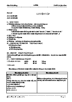 Giáo án môn Đại số khối 10 - Chương 1 - Tiết 3 đến tiết 8