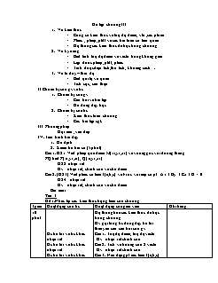 Giáo án môn Hình học 12 (nâng cao) - Ôn tập chương III