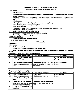 Giáo án môn Hình học 12 (nâng cao) - Sự bằng nhau của các khối đa diện