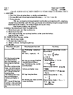 Giáo án môn Toán 12 (theo chủ đề) - Tuần 5 - Chủ đề: Khảo sát sự biến thiên và vẽ đồ thị của hàm đa thức