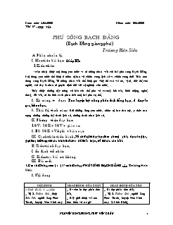 Giáo án Ngữ văn 10 cơ bản tiết 57 Đọc văn: Phú sông Bạch Đằng (Bạch Đằng giang phú) Trương Hán Siêu