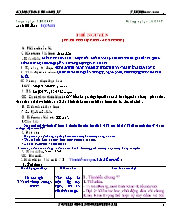 Giáo án Ngữ văn 10 cơ bản tiết 89: Thề nguyền (trích Truyện Kiều - Nguyễn Du)