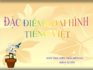 Giáo án Ngữ văn 10 - Đặc điểm loại hình Tiếng Việt