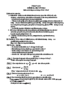 Giáo án Tiết 127, 128: Kiểm tra học kỳ hai môn toán lớp 11 năm học 2012- 2013