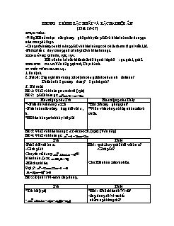 Giáo án Toán 10 - Tiết 26, 27: Phương trình bậc nhất và bậc hai một ẩn