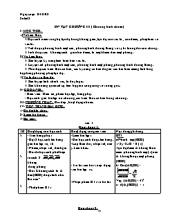 Giáo án Toán lớp 12 - Ôn tập chương III (chương trình chuẩn)
