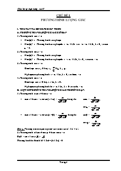 Giáo án tự chọn nâng cao 11 môn Toán