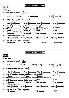 Kiểm tra 1 tiết Chương I - Đại số 11
