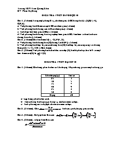 Kiểm tra 1 tiết Hình học 10 - Trường THPT Trần Quang Khải