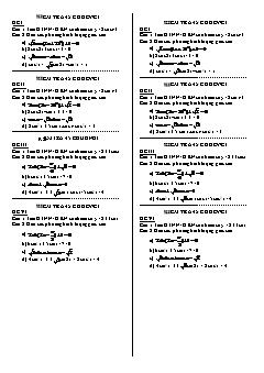 Kiểm tra 45 phút Chương 1 môn Đại số 11