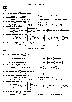 Kiểm tra 45 phút Chương I - Đại số 11 (2 đề)