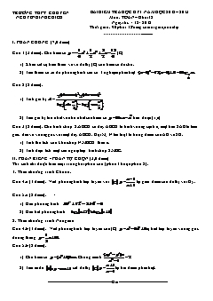Kiểm tra chất lượng học kỳ I năm học: 2012 - 2013 môn thi: Toán lớp 12 - Đề 9