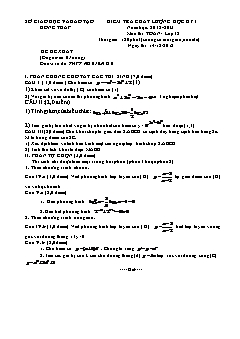 Kiểm tra chất lượng học kỳ I năm học: 2012 - 2013 môn thi: Toán lớp 12 - Đề 9