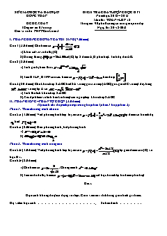 Kiểm tra chất lượng học kỳ I năm học: 2012 - 2013 môn thi: Toán lớp 12 - Đề 27