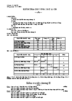 Kiểm tra chương 2 Giải tích 11 cơ bản