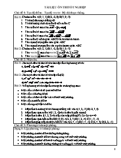 Tài liệu ôn thi tốt nghiệp môn Toán 12