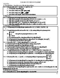 Tài liệu ôn thi tốt nghiệp môn Toán