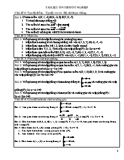 Tài liệu ôn thi tốt nghiệp