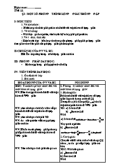 Tiết: 11Tiết: 11 - Bài 3: Một số phương trình lượng giác thường gặp