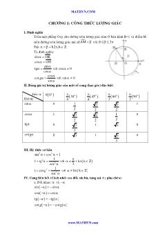 Toàn tập Lượng giác