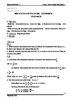 Bài giảng môn Đại số lớp 7 - Một số bài toán về đại lượng tỉ lệ nghịch, tỉ lệ thuận