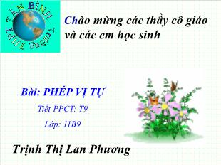 Bài giảng Hình 11 tiết 19: Phép vị tự