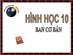 Bài giảng Hình học 10 Bài 2: Phương trình đường tròn