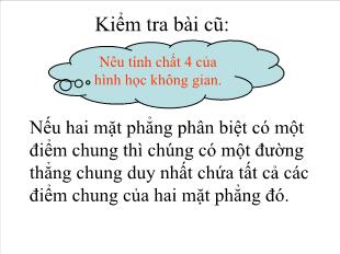 Bài giảng Hình học 11 nâng cao: Hai mặt phẳng song song