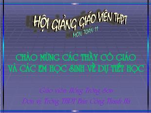 Bài giảng Hình học lớp 11 bài 2: Hai đường thẳng vuông góc (tiết 2)