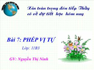 Bài giảng Hình khối 11 Bài 7: Phép vị tự