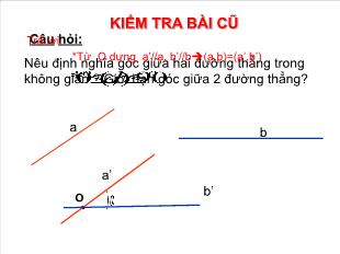 Bài giảng Hình khối 11 tiết 37: Hai mặt phẳng vuông góc