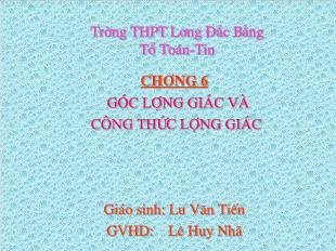 Bài giảng lớp 10 môn Đại số - Bài 1 : Góc và cung lượng giác (Tiếp)