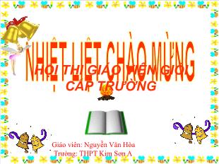 Bài giảng lớp 10 môn Đại số - Bài 3: Phương trình và hệ phương trình bậc nhất nhiều ẩn)