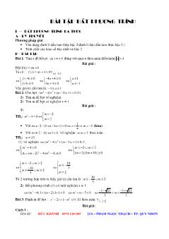 Bài giảng lớp 10 môn Đại số - Bài tập bất phương trình