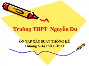 Bài giảng môn Đại số lớp 11 - Chương 2: Ôn tập xác suất thống kê (Tiếp)