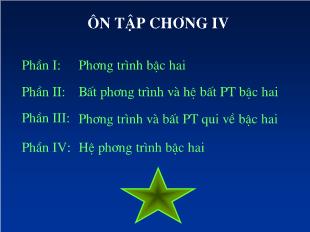 Bài giảng môn Đại số lớp 11 - Ôn tập chương IV