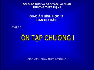 Bài giảng môn Đại số lớp 11 - Tiết 10: Ôn tập chương I