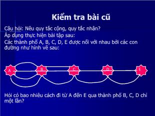 Bài giảng môn Đại số lớp 11 - Tiết 24: Hoán vị - Chỉnh hợp tổ hợp (Tiết 1)