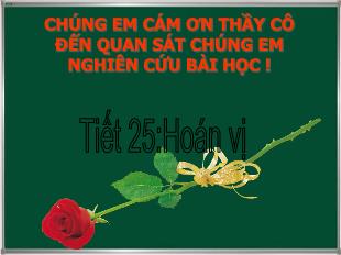 Bài giảng môn Đại số lớp 11 - Tiết 25: Hoán vị