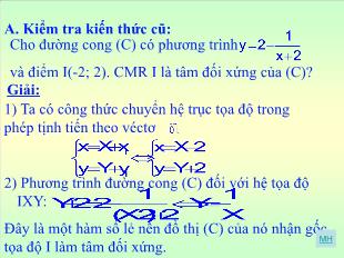 Bài giảng môn Đại số lớp 12 - Tiết 11: Đường tiệm cận