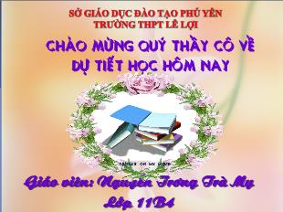 Bài giảng môn Hình 11 tiết 36: Đường thẳng vuông góc với mặt phẳng