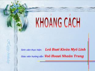 Bài giảng môn Hình khối 11 bài: Khoảng cách