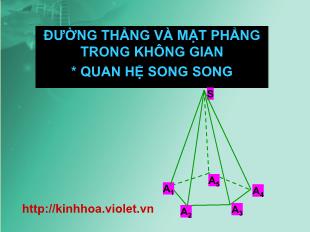 Bài giảng môn Hình khối 11: Ôn tập chương II Đường thẳng và mặt phẳng trong không gian - Quan hệ song song