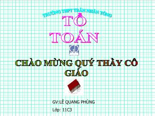 Bài giảng môn Hình khối 11 tiết 36: Đường thẳng vuông góc với mặt phẳng