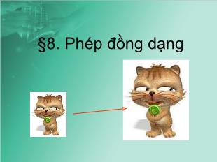 Bài giảng môn Hình lớp 11 - Bài 8: Phép đồng dạng