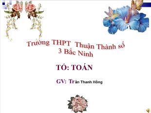 Bài giảng môn Hình lớp 11 - Bài tập – hypebol