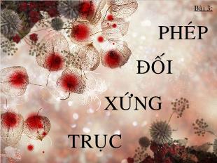 Bài giảng môn Hình lớp 11: Phép đối xứng trục