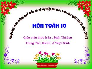 Bài giảng môn Toán học 10 - Bài 1: Phương trình đường thẳng